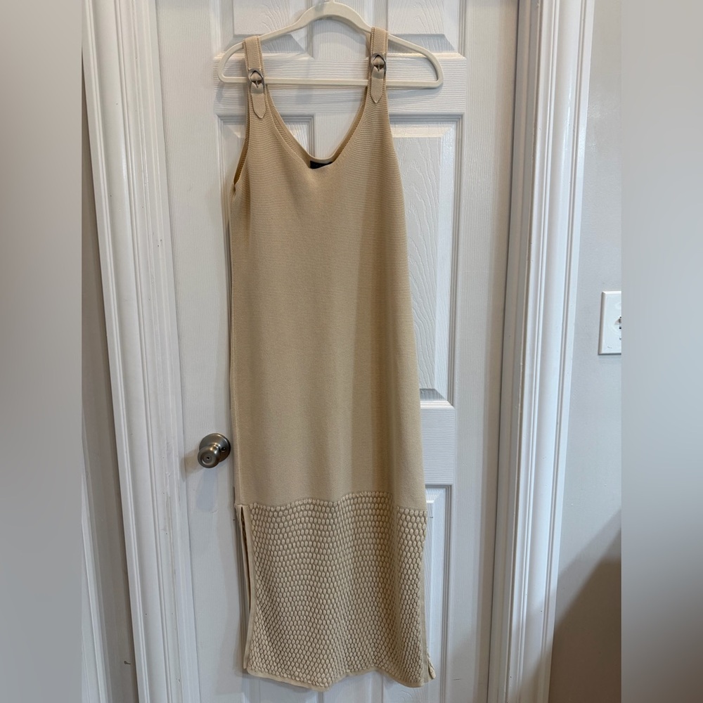 NWT Rag & Bone Georgia Cream Cotton-Blend Midi Dress - Picture 6 of 14